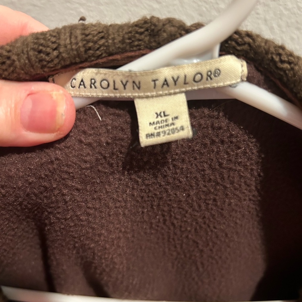 XL brown light zipper jacket with hood - Picture 2 of 3